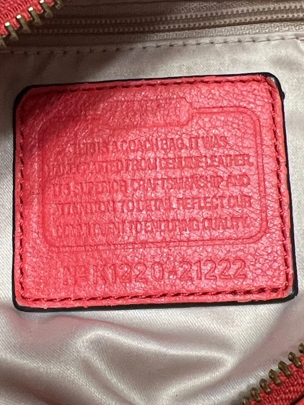 Coach Madison Juliette Satchel Coral Leather Bag 21222 GUC